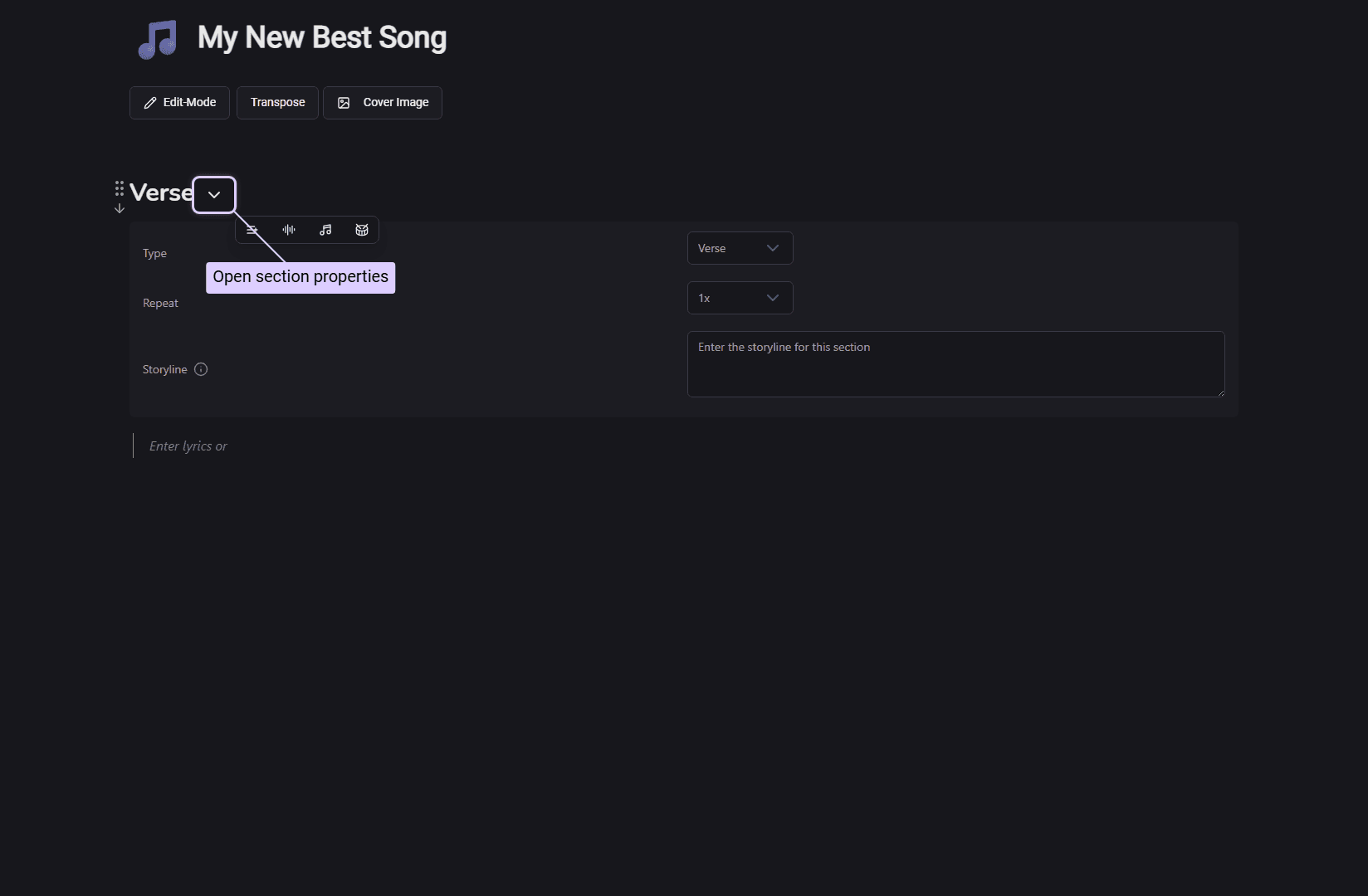 Song section block