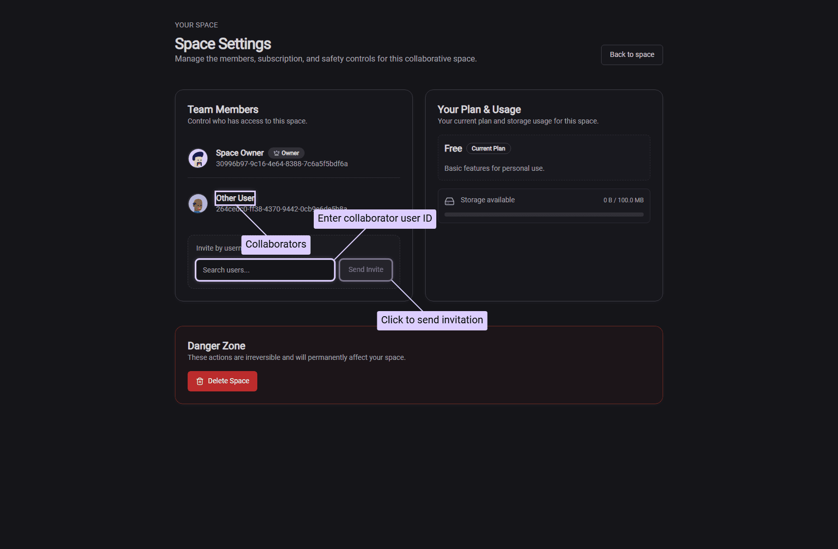 Inviting Collaborators